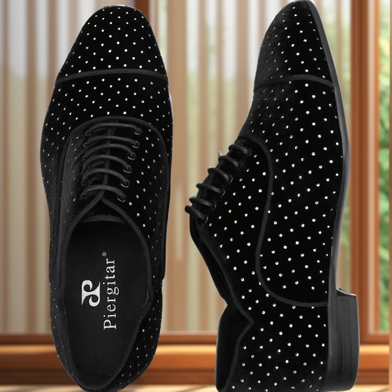 Suede Shiny Lace-Up Oxford Leather Shoes