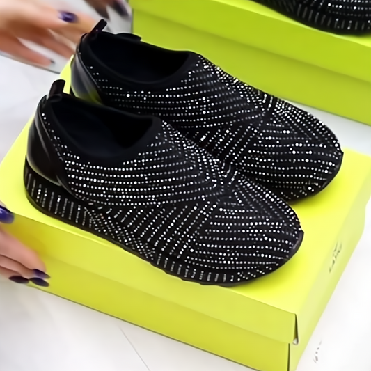 Fashionable diamond-filled women's casual shoes