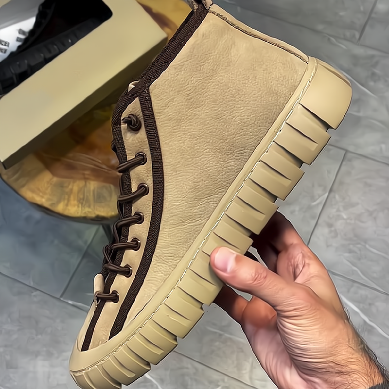 Simple nubuck leather martin boots