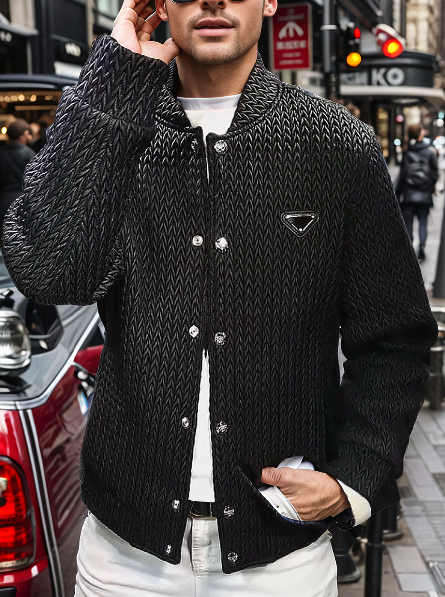 Light luxury patterned men's casual jacket