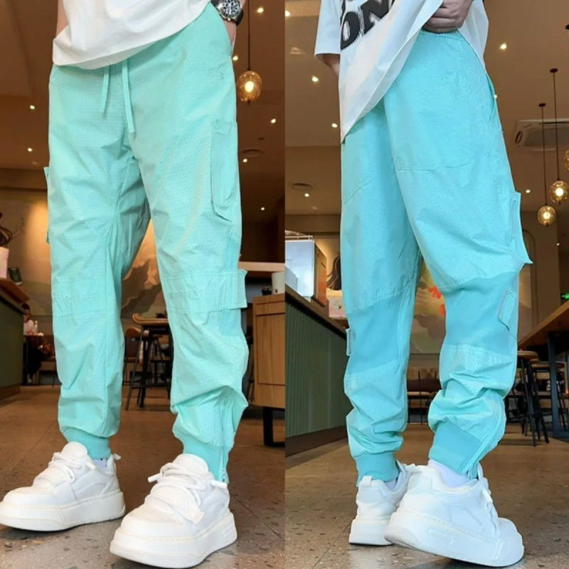 Trendy All-match Loose Breathable Quick-drying Ice Silk Casual Pants