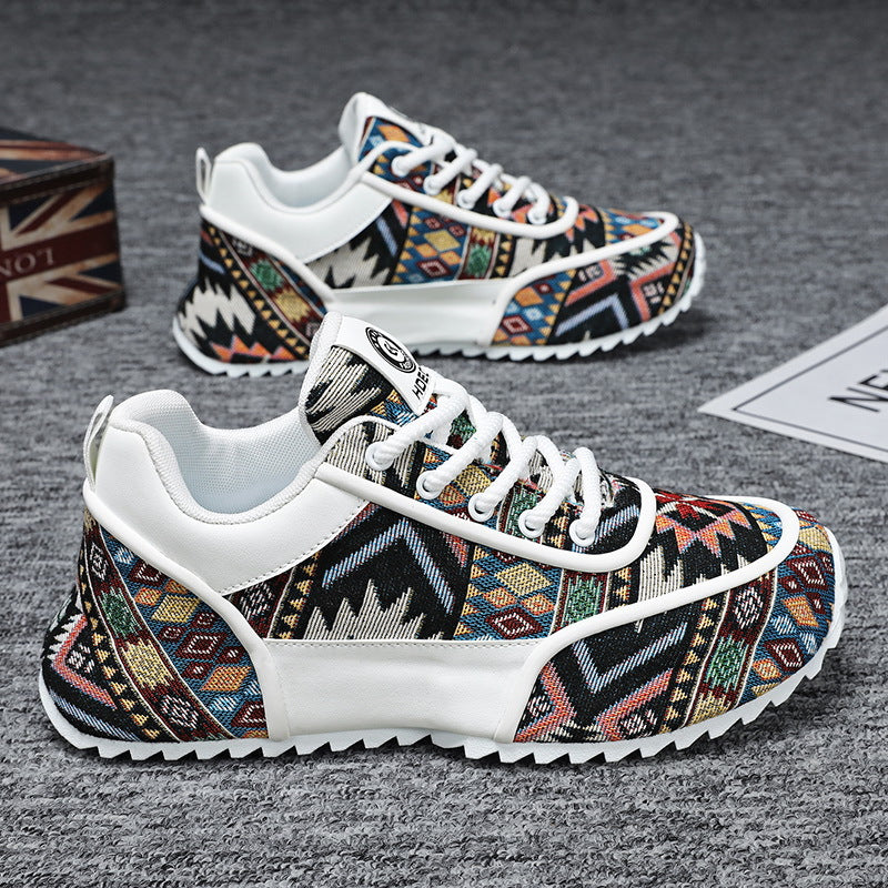 Fashion-printed breathable men's casual shoes