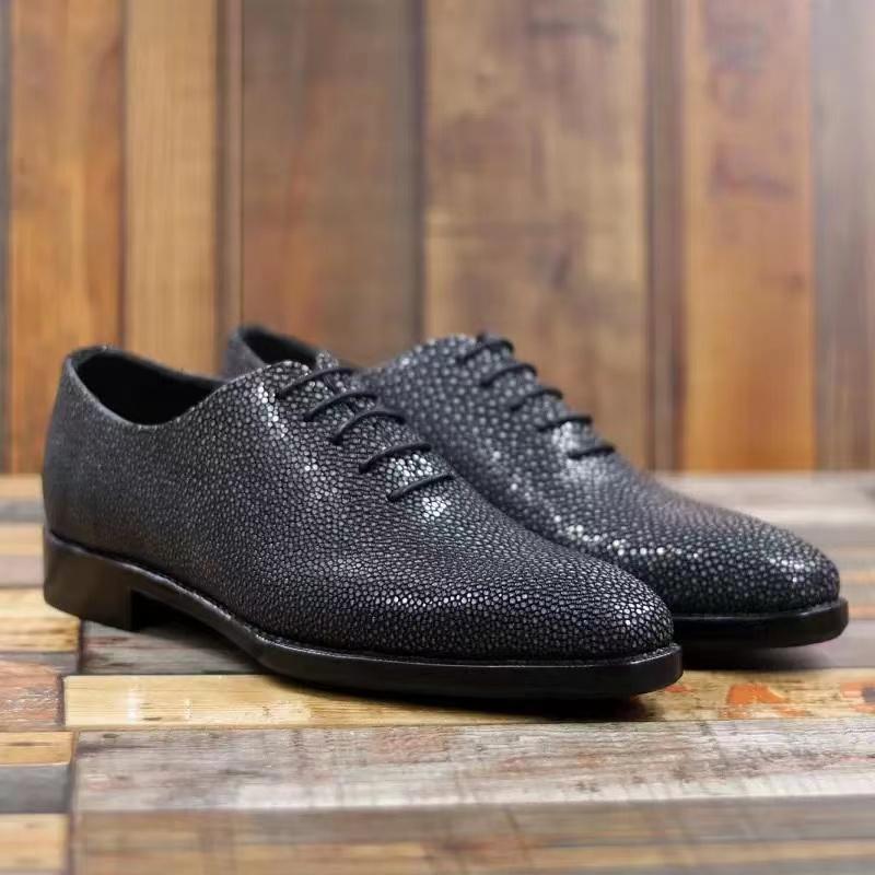 Handmade pearl men's leather shoes