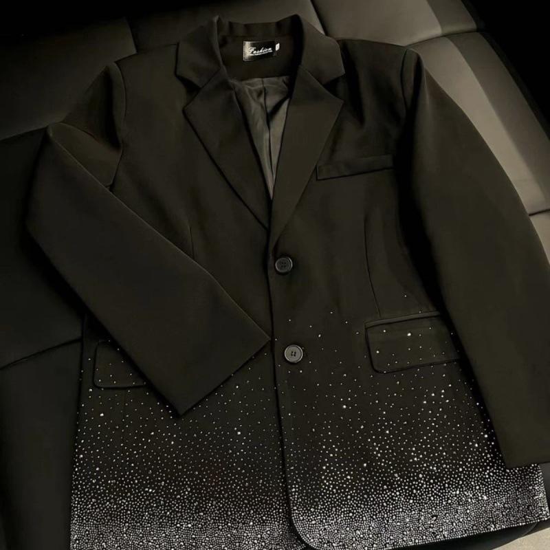 Starry sky rhinestone gradient suit