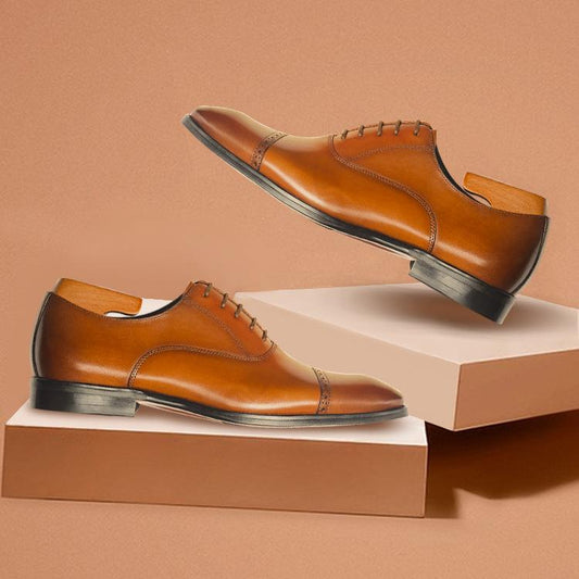 Breathable British-style Business Leather Shoes