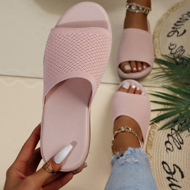 Knit Platform Sandals