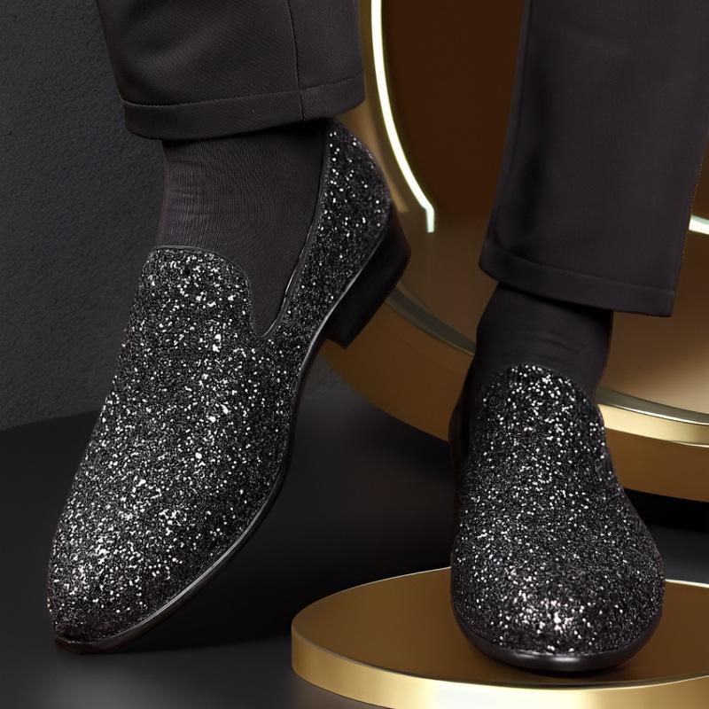 Starry fashion casual men's leather shoes