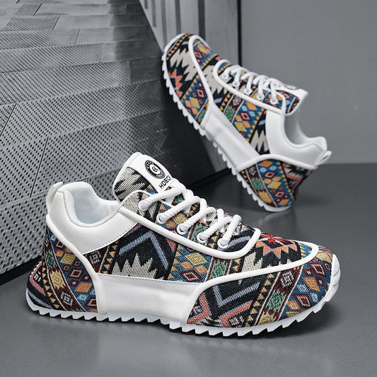 Fashion-printed breathable men's casual shoes