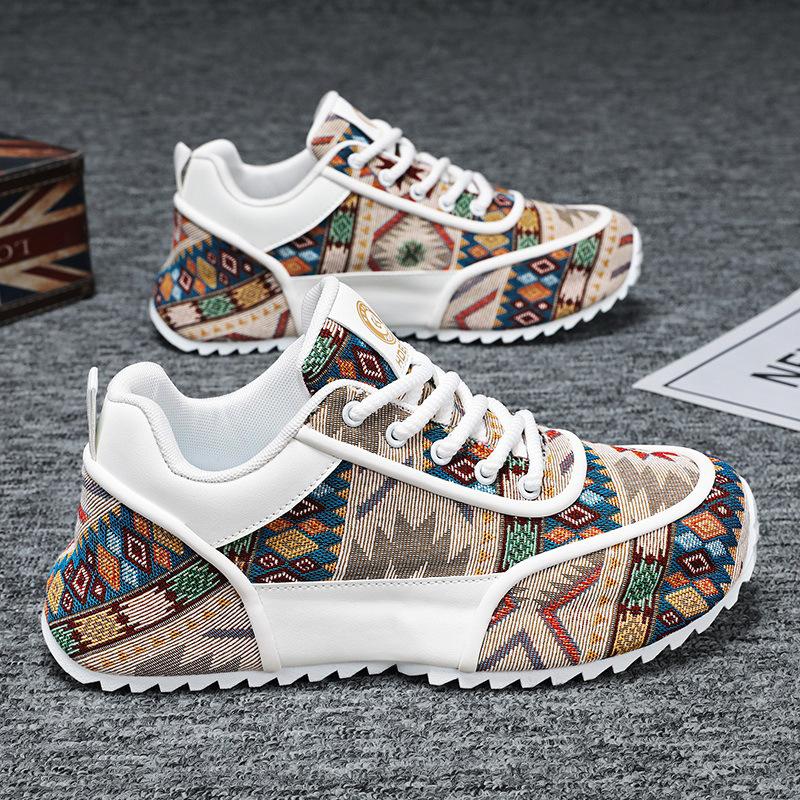 Fashion-printed breathable men's casual shoes