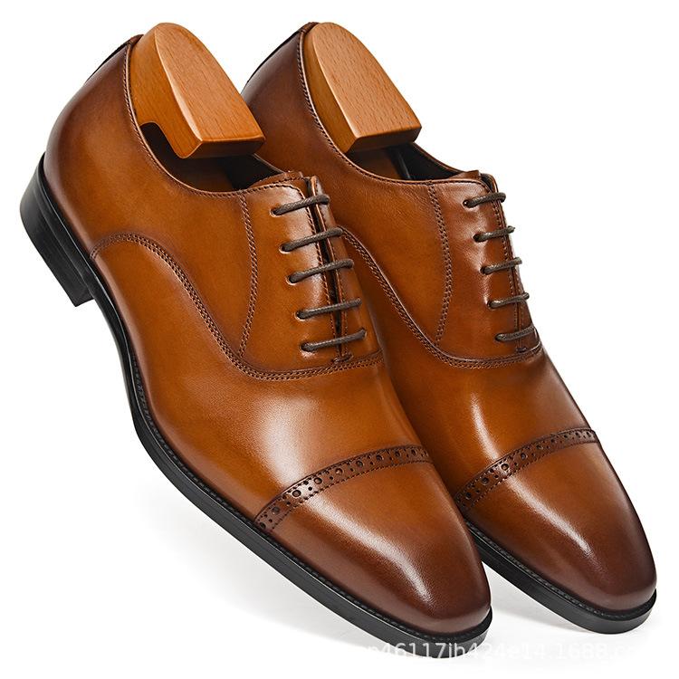 Breathable British-style Business Leather Shoes