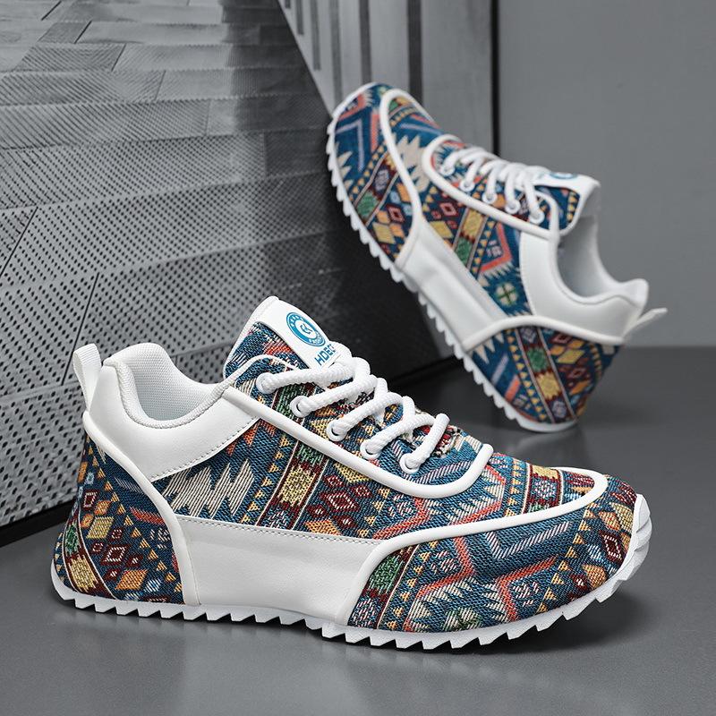 Fashion-printed breathable men's casual shoes