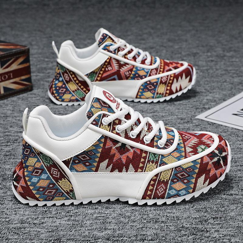 Fashion-printed breathable men's casual shoes