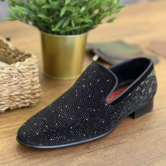 Sparkling rhinestone trend men's shoes