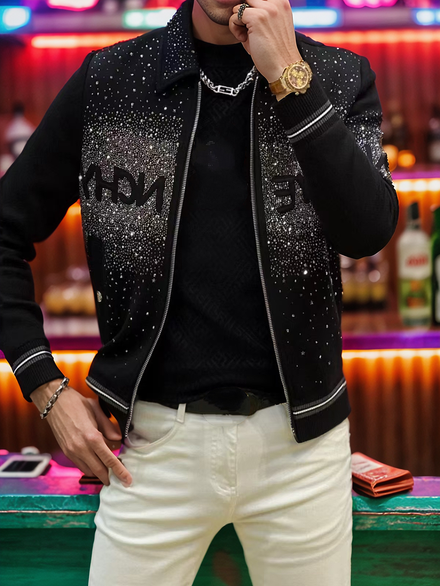 Sparkling rhinestone trend jacket