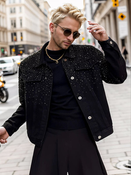 Light luxury high-end rhinestone fashion jacket