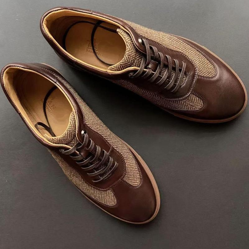 British-inspired retro casual leather shoes