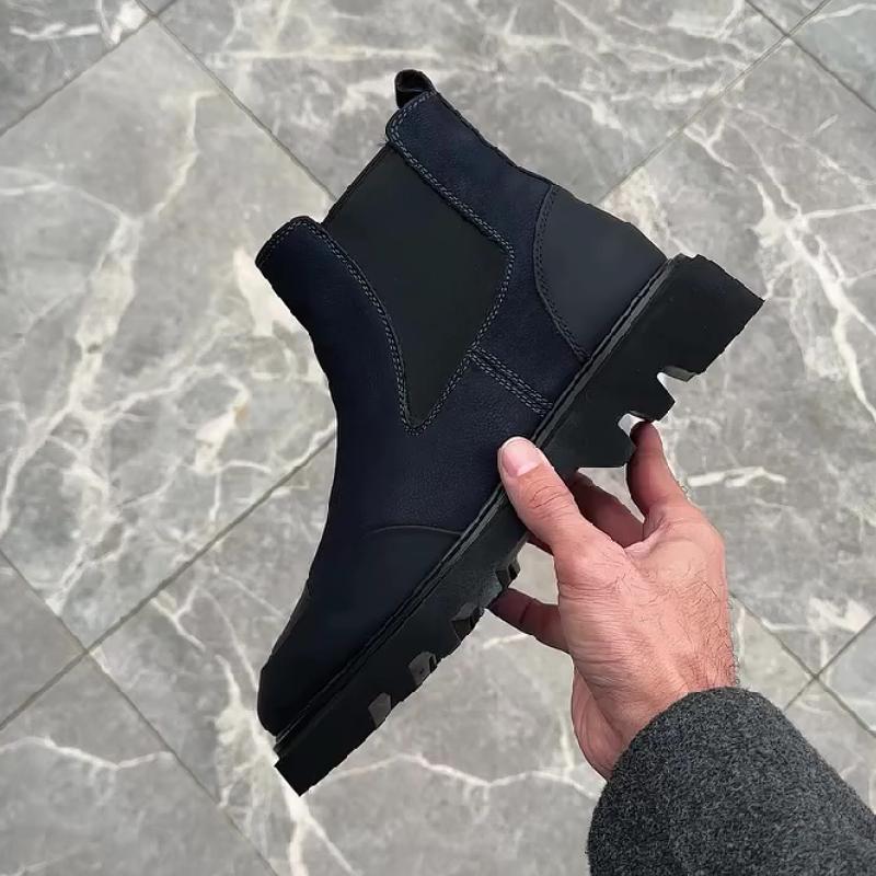 Classic matte platform casual men's boots