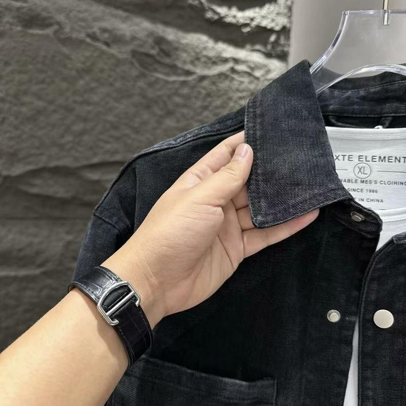 A premium gradient denim jacket