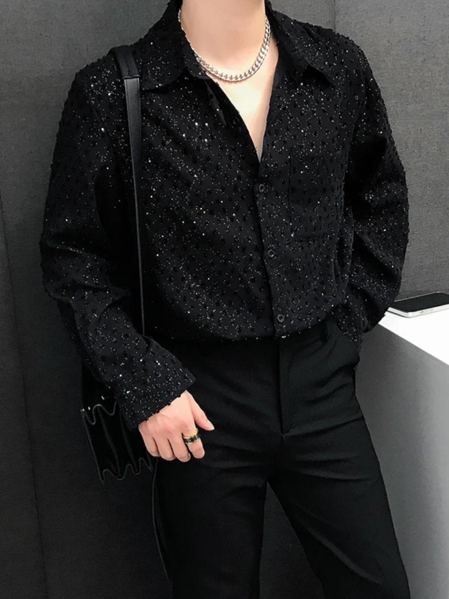 Starry long-sleeved shirt