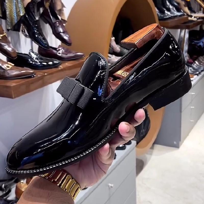 Leather business shiny premium loafers