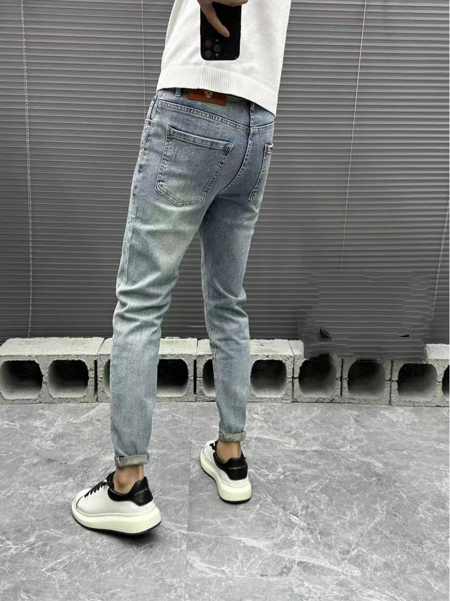 Classic straight-leg hot diamond jeans