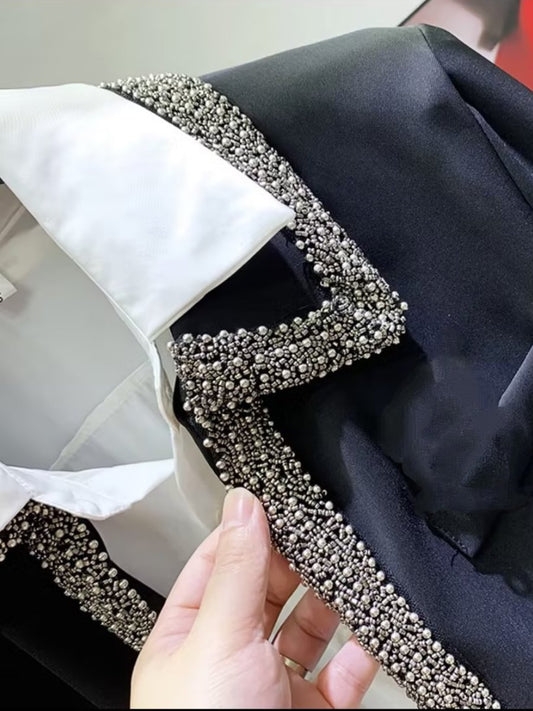 Rhinestone-panelled jacket jacket