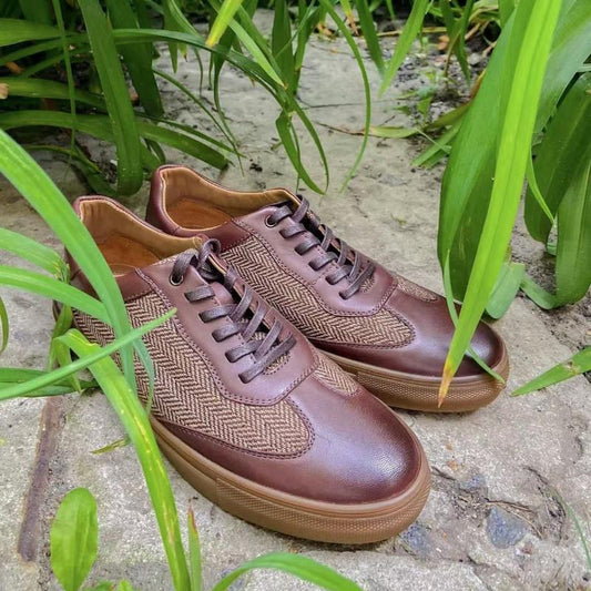 British-inspired retro casual leather shoes