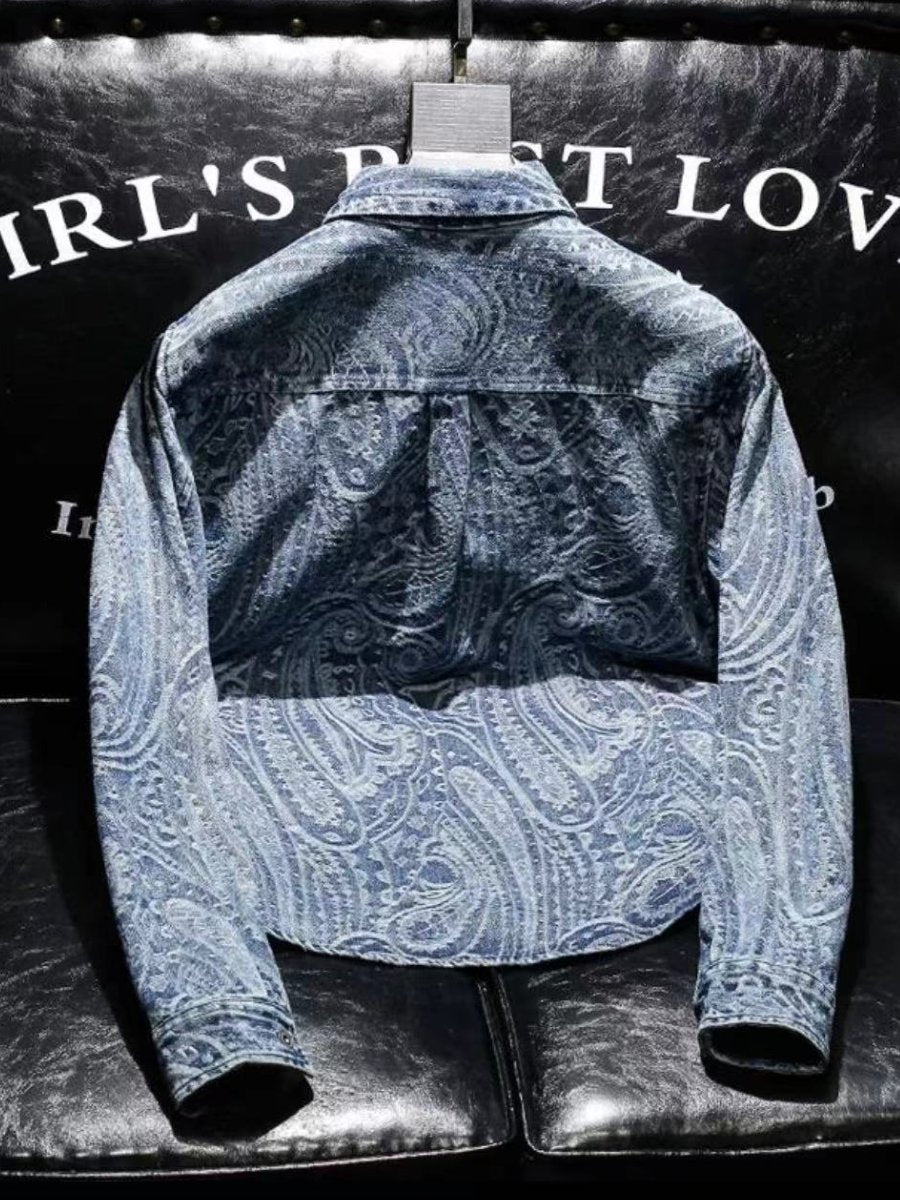 Fashionable patterned denim jacket