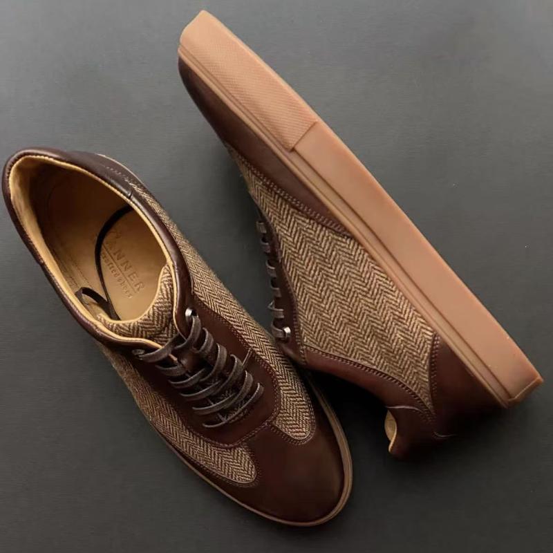 British-inspired retro casual leather shoes