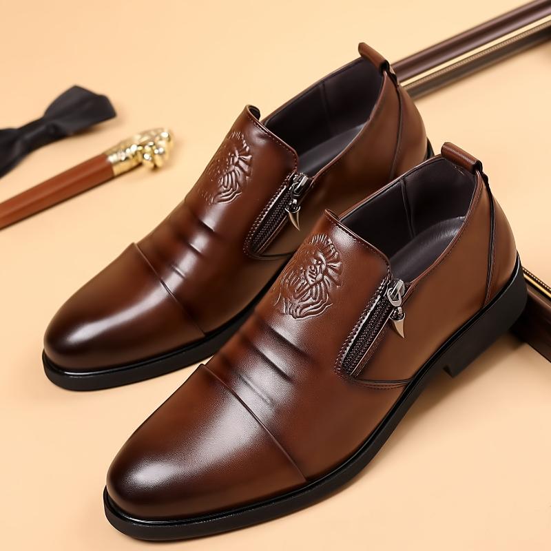 Light luxury pattern business men's leather shoes