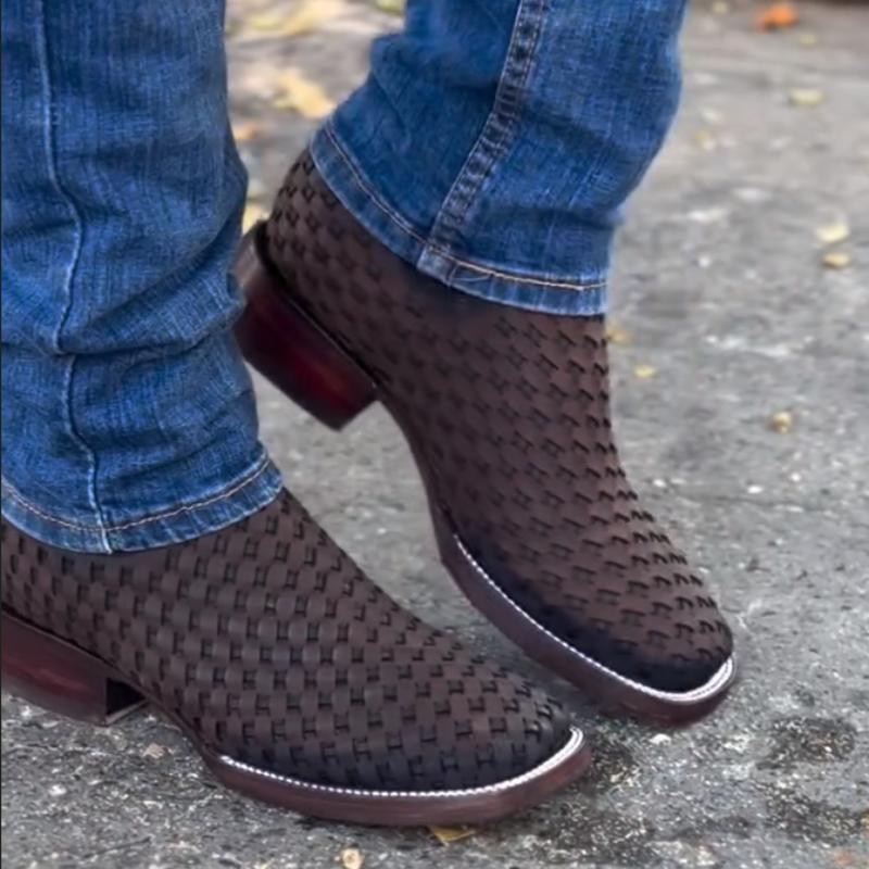 Luxurious woven casual men's boots