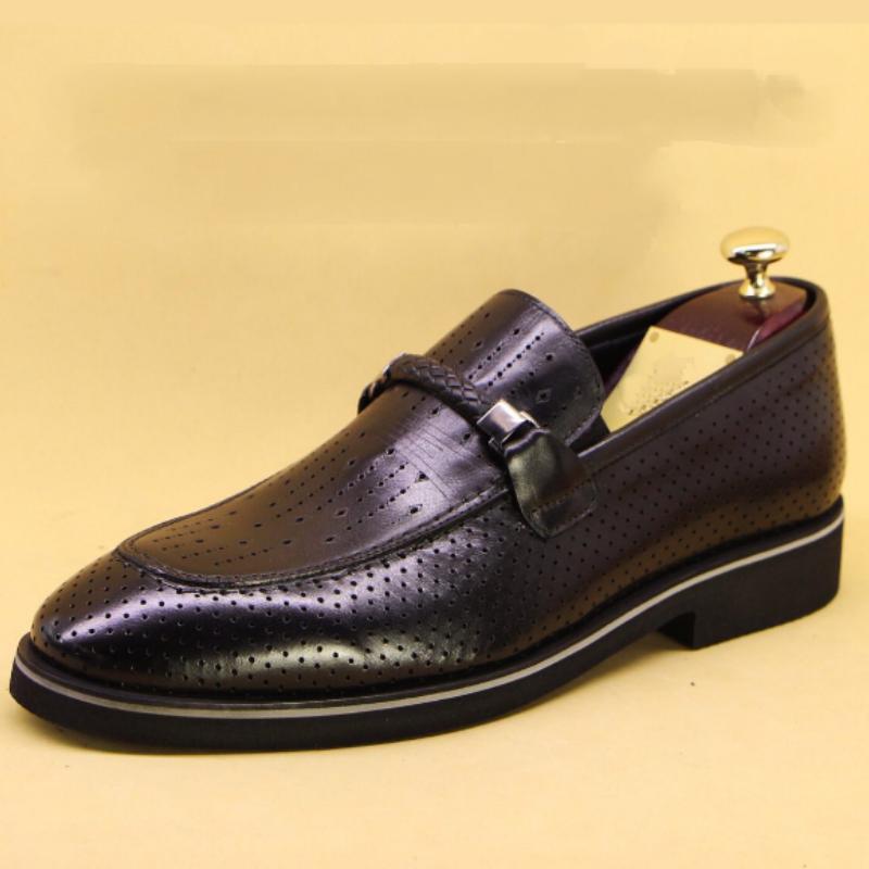 Fashionable and breathable men's leather shoes