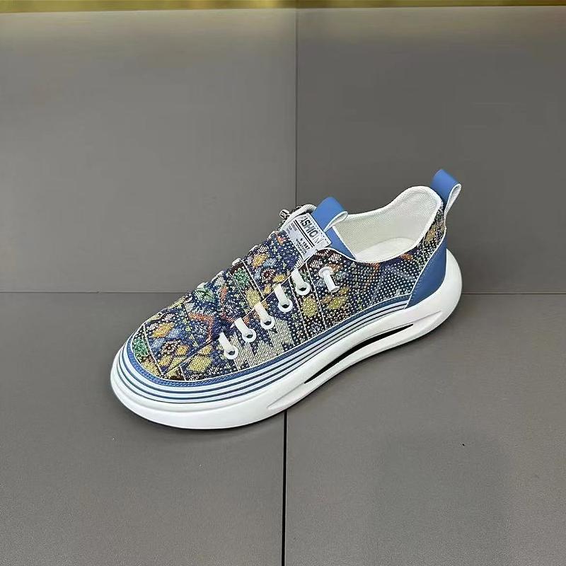 Colorful rhinestone soft-soled fashion men's shoes