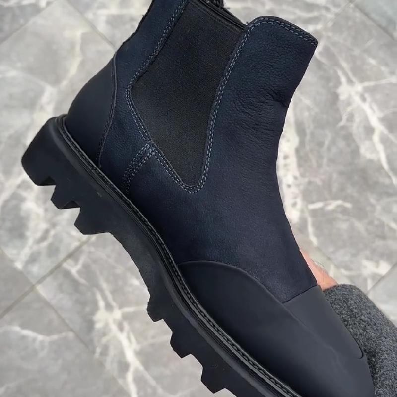 Classic matte platform casual men's boots