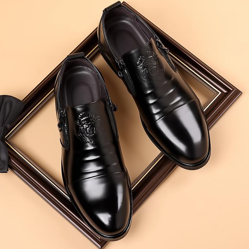 Light luxury pattern business men's leather shoes