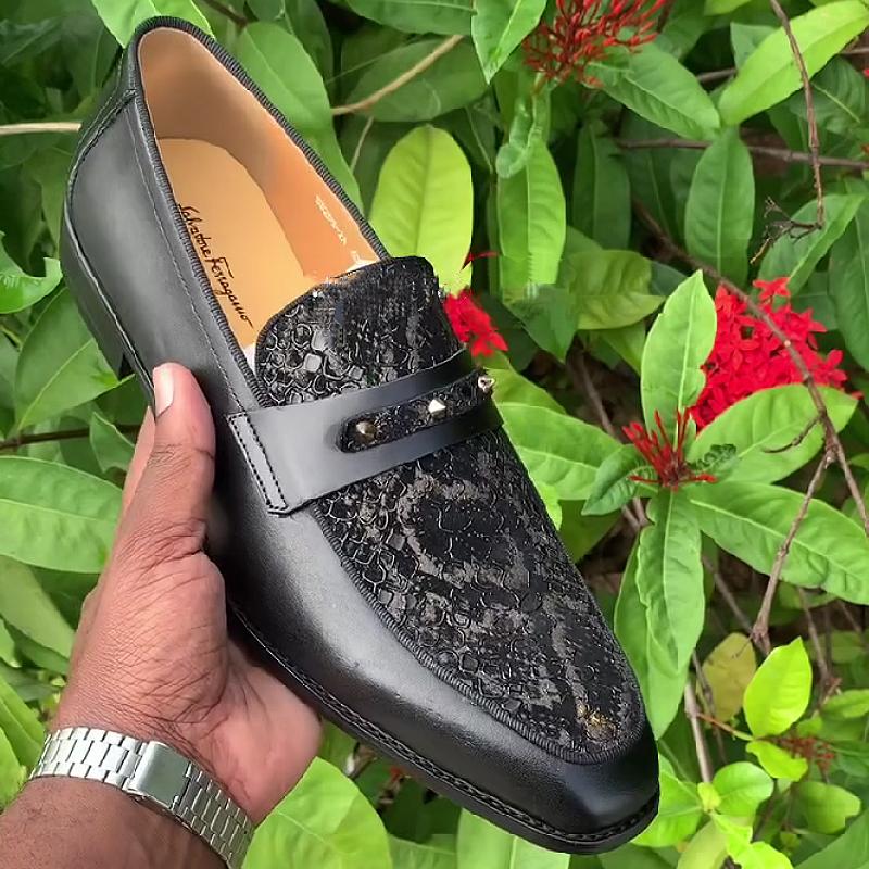 Fashionable patterned pumps for men