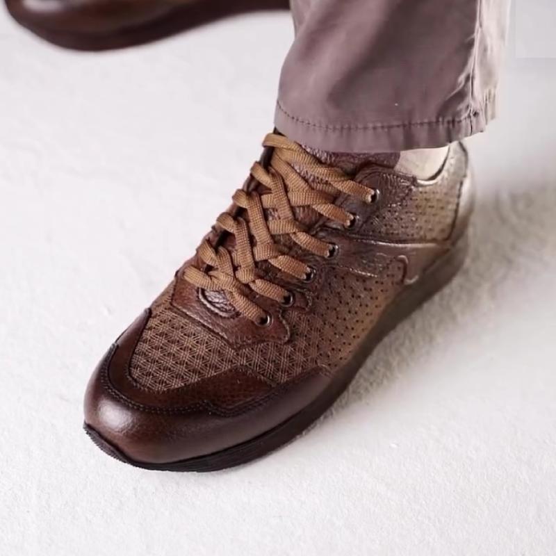 British-inspired breathable casual leather shoes