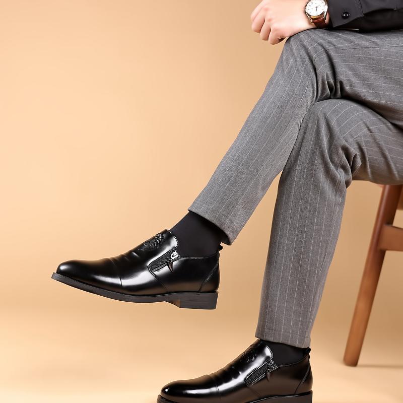 Light luxury pattern business men's leather shoes