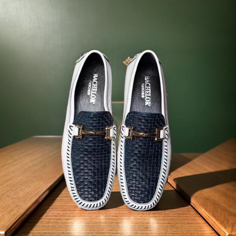 High-quality leather woven casual shoes