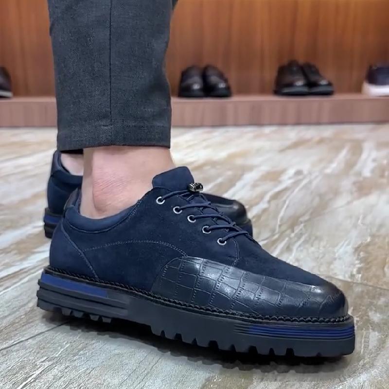 Suede, breathable platform casual shoes