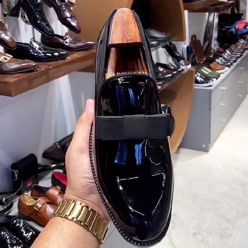 Leather business shiny premium loafers