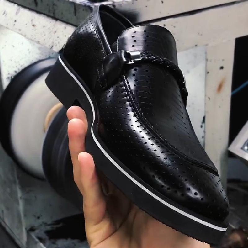 Fashionable and breathable men's leather shoes