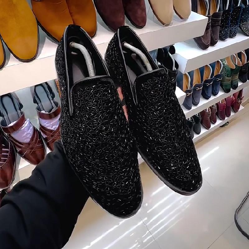 Starry rhinestone fashion men's casual shoes