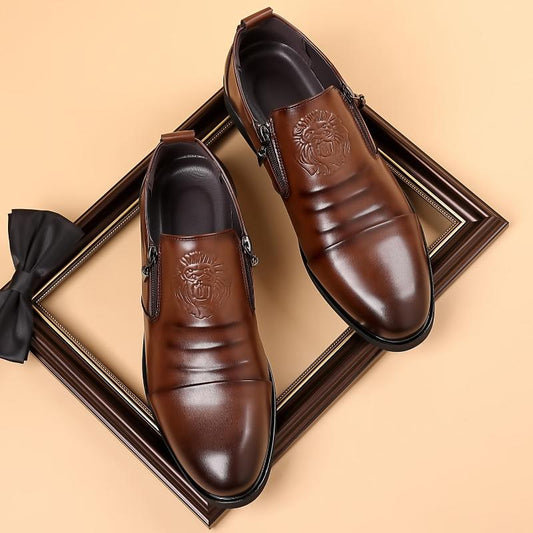 Light luxury pattern business men's leather shoes