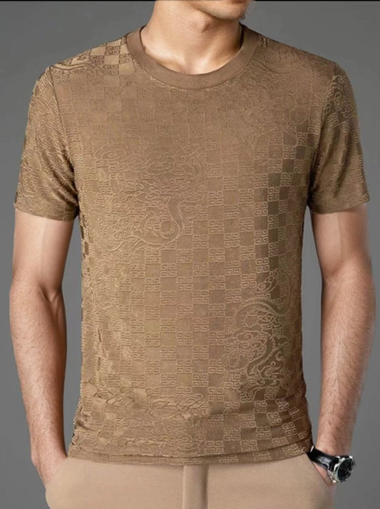 Casual breathable pattern short-sleeved T-shirt