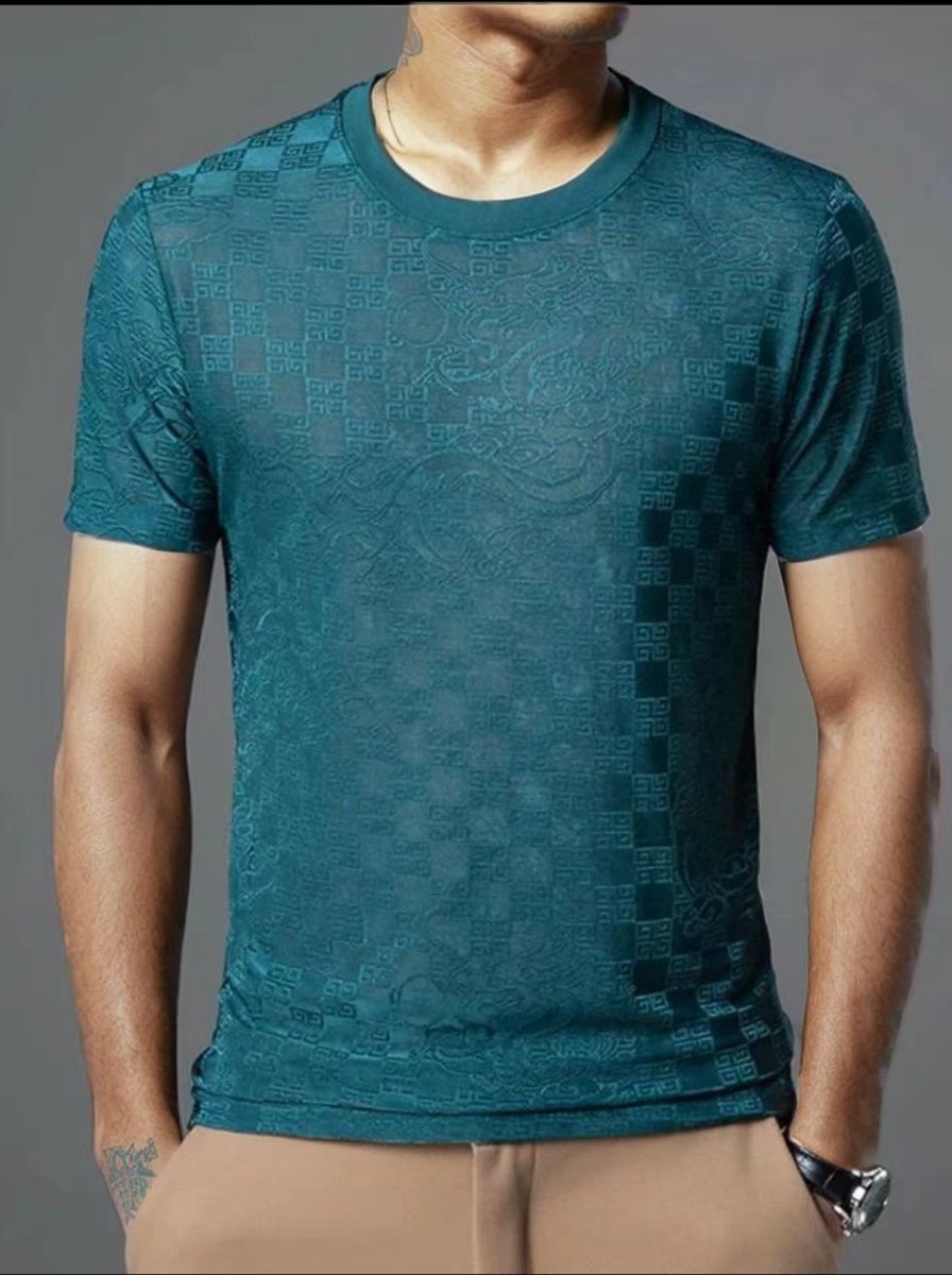 Casual breathable pattern short-sleeved T-shirt