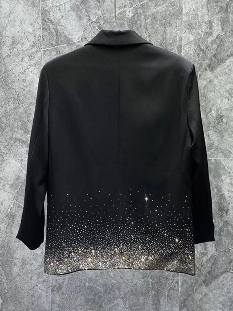 Starry sky rhinestone gradient suit