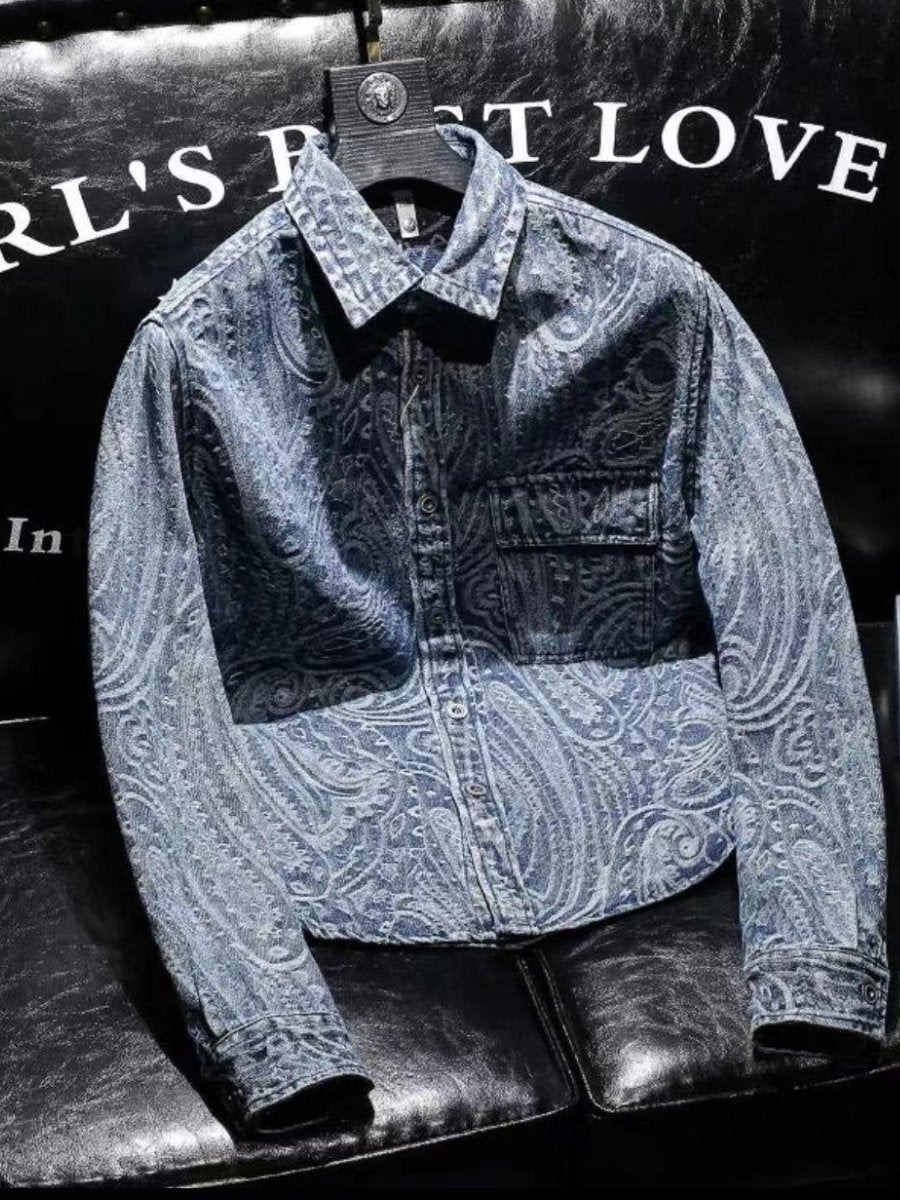 Fashionable patterned denim jacket