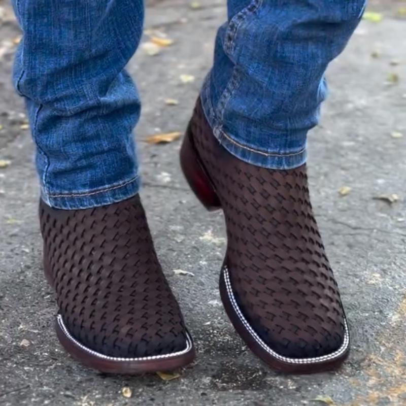 Luxurious woven casual men's boots