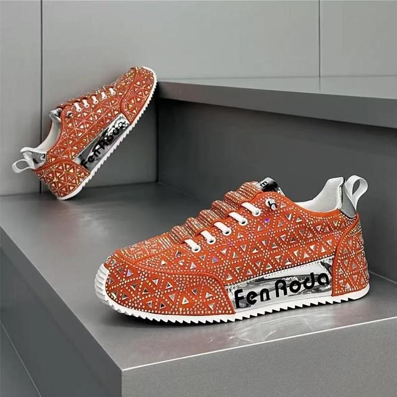 Colorful rhinestone light luxury casual men's shoes